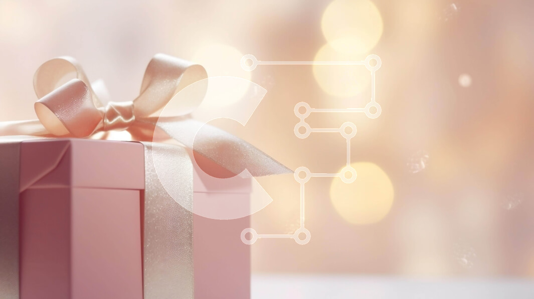 Intra Συλλεκτικό Ξύλινο Παζλ Plywood  4mm - Κομψό ροζ κουτί δώρου σε διακοσμημένο τραπέζι Σε Ξύλινο Κουτί - Διαστάσεις: 10x10 cm – 25 κομμάτια