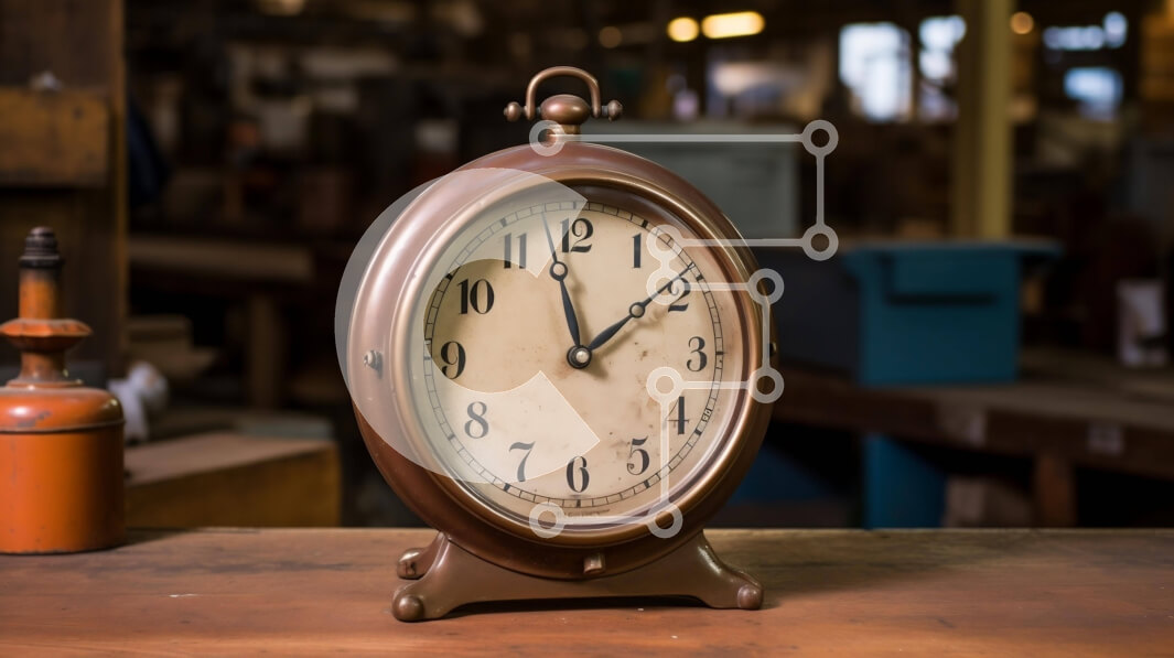 Intra Συλλεκτικό Ξύλινο Παζλ Plywood  4mm - Vintage ρολόι σε ξύλινο τραπέζι Σε Ξύλινο Κουτί - Διαστάσεις: 10x10 cm – 25 κομμάτια