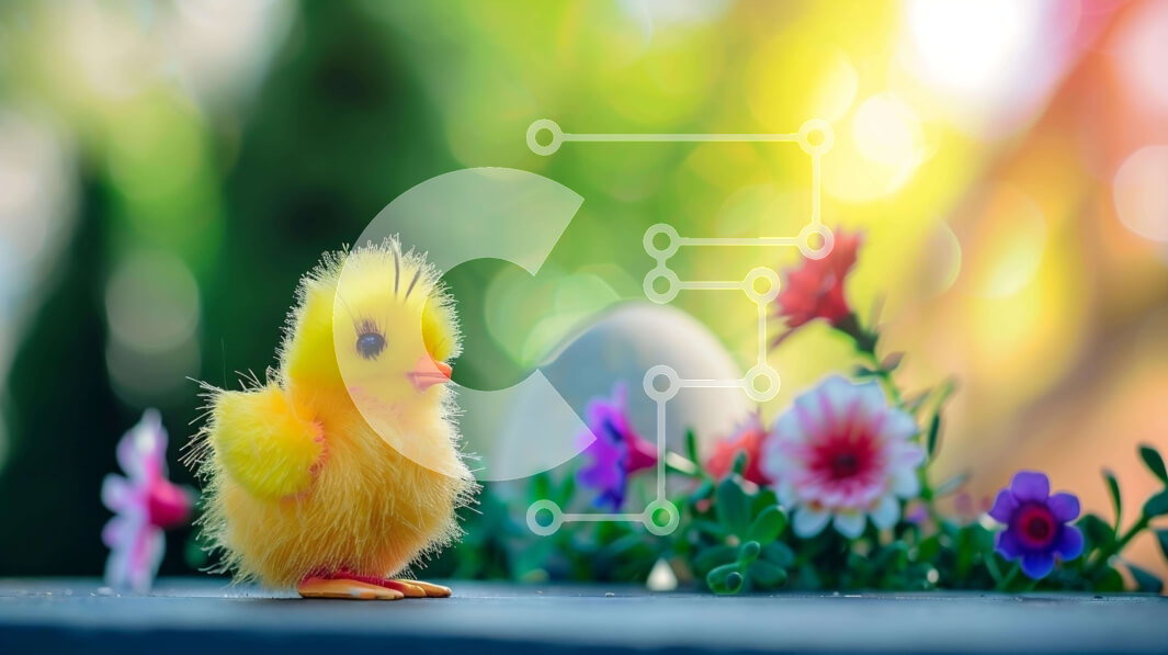 Intra Συλλεκτικό Ξύλινο Παζλ Plywood  4mm - Κίτρινο παιχνίδι κοτόπουλο με πολύχρωμα λουλούδια Σε Ξύλινο Κουτί - Διαστάσεις: 10x10 cm – 25 κομμάτια