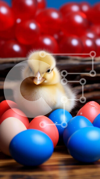 Intra Συλλεκτικό Ξύλινο Παζλ Plywood  4mm - Πασχαλινή πάπια και πολύχρωμα αυγά Σε Ξύλινο Κουτί - Διαστάσεις: 10x10 cm – 25 κομμάτια