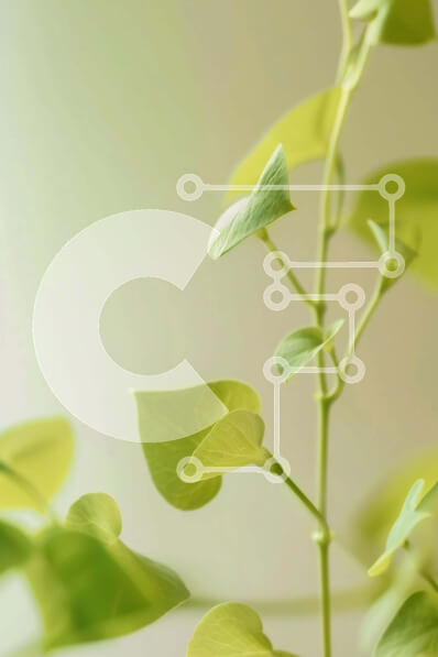 Σετ των 2 Intra Συλλεκτικό Ξύλινο Παζλ Plywood  4mm - Ζωντανό πράσινο φυτό με φύλλα Σε Ξύλινο Κουτί - Διαστάσεις: 10x10 cm – 25 κομμάτια