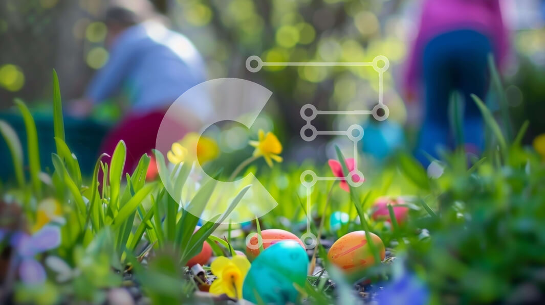 Intra Συλλεκτικό Ξύλινο Παζλ Plywood  4mm - Παιδιά που παίζουν με τα αυγά του Πάσχα στο γρασίδι Σε Ξύλινο Κουτί - Διαστάσεις: 10x10 cm – 25 κομμάτια