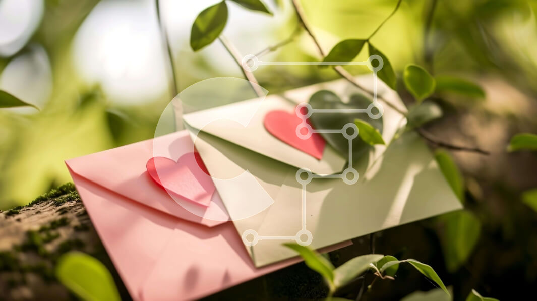 Intra Συλλεκτικό Ξύλινο Παζλ Plywood  4mm - Φάκελοι για την Ημέρα του Αγίου Βαλεντίνου που κρέμονται από ένα κλαδί δέντρου με καρδιές Σε Ξύλινο Κουτί - Διαστάσεις: 10x10 cm – 25 κομμάτια