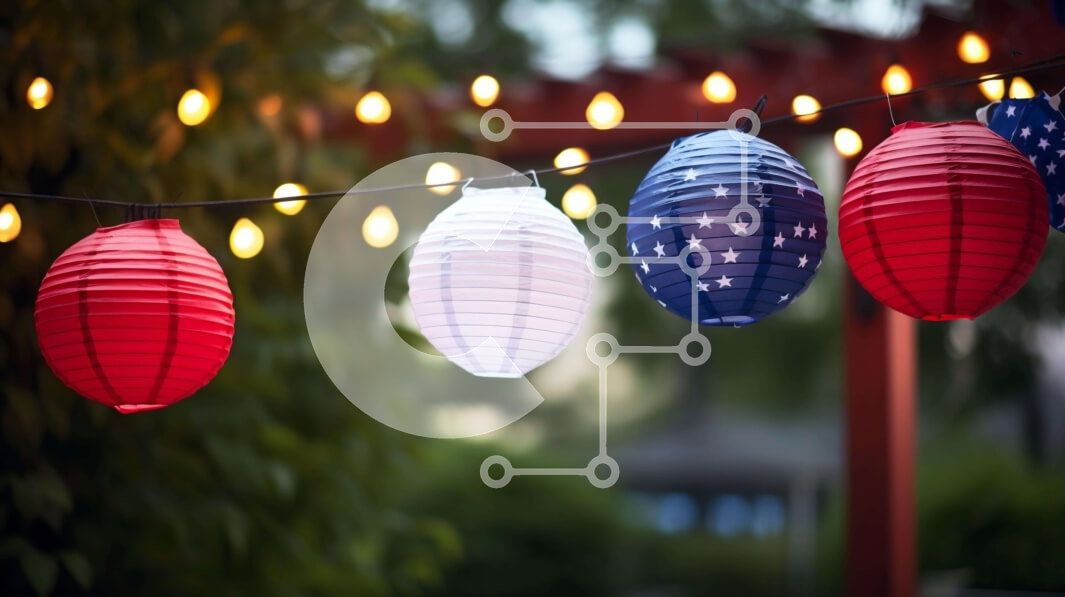 Intra Συλλεκτικό Ξύλινο Παζλ Plywood  4mm - Πολύχρωμα χάρτινα φανάρια σε εξωτερικό σπάγκο Σε Ξύλινο Κουτί - Διαστάσεις: 10x10 cm – 25 κομμάτια