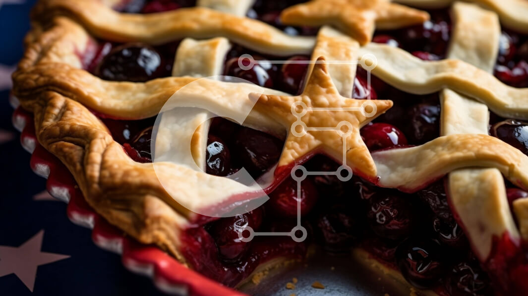 Σετ των 2 Intra Συλλεκτικό Ξύλινο Παζλ Plywood  4mm - Κερασόπιτα με δικτυωτό στολισμό και αστεράκια Σε Ξύλινο Κουτί - Διαστάσεις: 10x10 cm – 25 κομμάτια