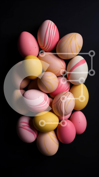 Intra Συλλεκτικό Ξύλινο Παζλ Plywood  4mm - Πολύχρωμα Πασχαλινά αυγά σε σχήμα αυγού Σε Ξύλινο Κουτί - Διαστάσεις: 10x10 cm – 25 κομμάτια