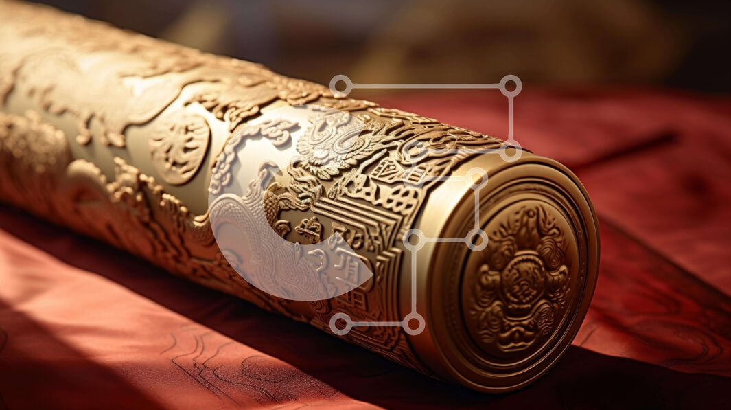 Intra Συλλεκτικό Ξύλινο Παζλ Plywood  4mm - Περίτεχνα σκαλισμένο κυλινδρικό αντικείμενο σε κόκκινο ύφασμα Σε Ξύλινο Κουτί - Διαστάσεις: 10x10 cm – 25 κομμάτια