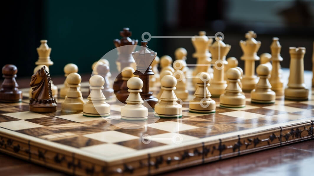 Intra Συλλεκτικό Ξύλινο Παζλ Plywood  4mm - Σκακιέρα με ξύλινα κομμάτια Σε Ξύλινο Κουτί - Διαστάσεις: 10x10 cm – 25 κομμάτια