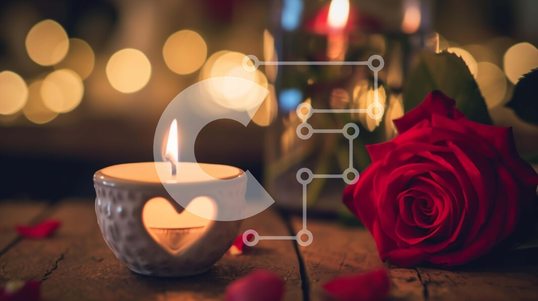 Intra Συλλεκτικό Ξύλινο Παζλ Plywood  4mm - Ρομαντική σκηνή με τριαντάφυλλο και κερί σε ξύλινο τραπέζι Σε Ξύλινο Κουτί - Διαστάσεις Puzzle: 10x10 cm – 25 κομμάτια