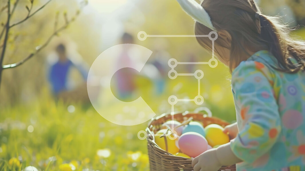 Intra Συλλεκτικό Ξύλινο Παζλ Plywood  4mm - Νεαρό κορίτσι που κρατά το πασχαλινό καλάθι με τα πολύχρωμα αυγά Σε Ξύλινο Κουτί - Διαστάσεις: 10x10 cm – 25 κομμάτια