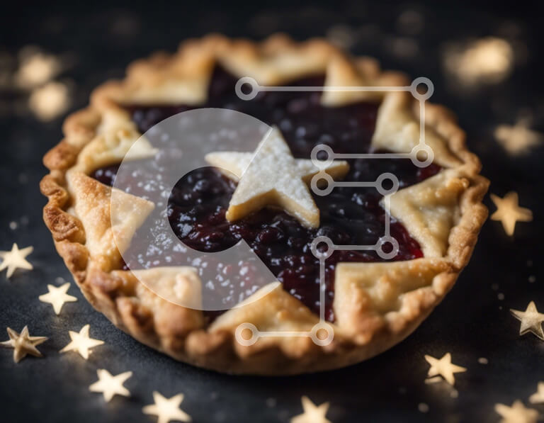 Σετ των 2 Intra Συλλεκτικό Ξύλινο Παζλ Plywood  4mm - Blueberry Star Pie για τις γιορτές Σε Ξύλινο Κουτί - Διαστάσεις: 10x10 cm – 25 κομμάτια