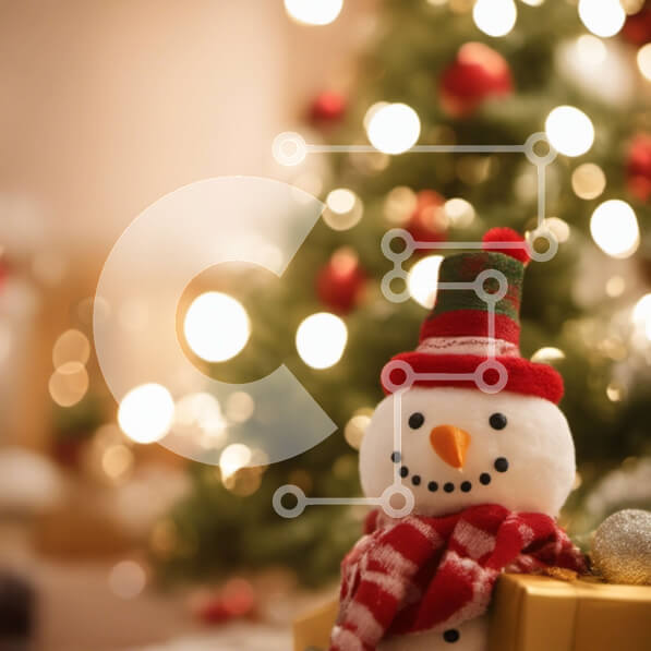 Intra Συλλεκτικό Ξύλινο Παζλ Plywood  4mm - Χιονάνθρωπος γεμιστό ζώο με χριστουγεννιάτικο δέντρο και δώρα Σε Ξύλινο Κουτί - Διαστάσεις: 10x10 cm – 25 κομμάτια