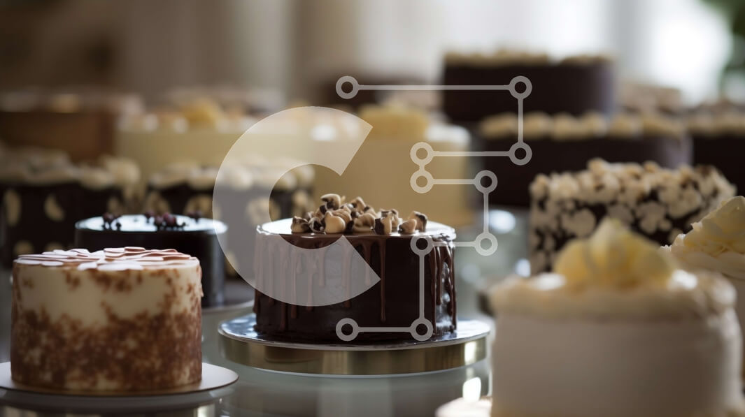 Σετ των 2 Intra Συλλεκτικό Ξύλινο Παζλ Plywood  4mm - Νόστιμα κέικ σε τραπέζι, άλλα με παγωμένο και άλλα χωρίς Σε Ξύλινο Κουτί - Διαστάσεις: 10x10 cm – 25 κομμάτια