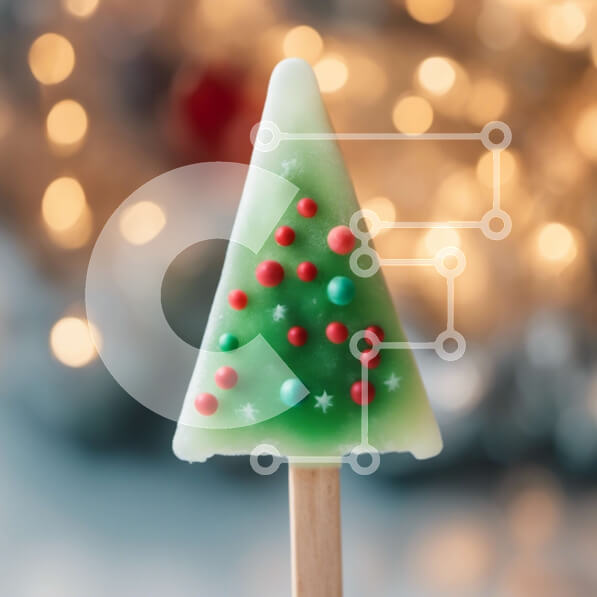 Intra Συλλεκτικό Ξύλινο Παζλ Plywood  4mm - Πόσι σε σχήμα χριστουγεννιάτικου δέντρου με γιορτινά στολίδια Σε Ξύλινο Κουτί - Διαστάσεις: 10x10 cm – 25 κομμάτια