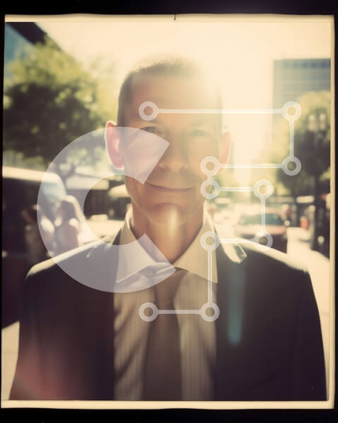 Intra Συλλεκτικό Ξύλινο Παζλ Plywood  4mm - Επαγγελματίας επιχειρηματίας με κοστούμι στο City Street Σε Ξύλινο Κουτί - Διαστάσεις Puzzle: 10x10 cm – 25 κομμάτια