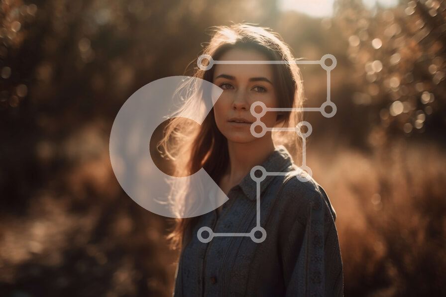 Intra Συλλεκτικό Ξύλινο Παζλ Plywood  4mm - Εκπληκτική εικόνα μιας γυναίκας σε ένα χωράφι με ψηλό γρασίδι στο ηλιοβασίλεμα Σε Ξύλινο Κουτί - Διαστάσεις Puzzle: 10x10 cm – 25 κομμάτια