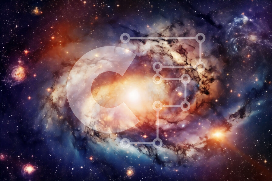 Intra Συλλεκτικό Ξύλινο Παζλ Plywood  4mm - Εικόνα υψηλής λεπτομέρειας ενός περιστρεφόμενου σπειροειδούς γαλαξία με λαμπερό κέντρο και αστέρια Σε Ξύλινο Κουτί - Διαστάσεις Puzzle: 10x10 cm – 25 κομμάτια