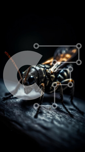 Σετ των 2 Intra Συλλεκτικό Ξύλινο Παζλ Plywood  4mm - Εκπληκτική φωτογραφία από κοντά μιας μέλισσας σε ένα λουλούδι Σε Ξύλινο Κουτί - Διαστάσεις: 10x10 cm – 25 κομμάτια