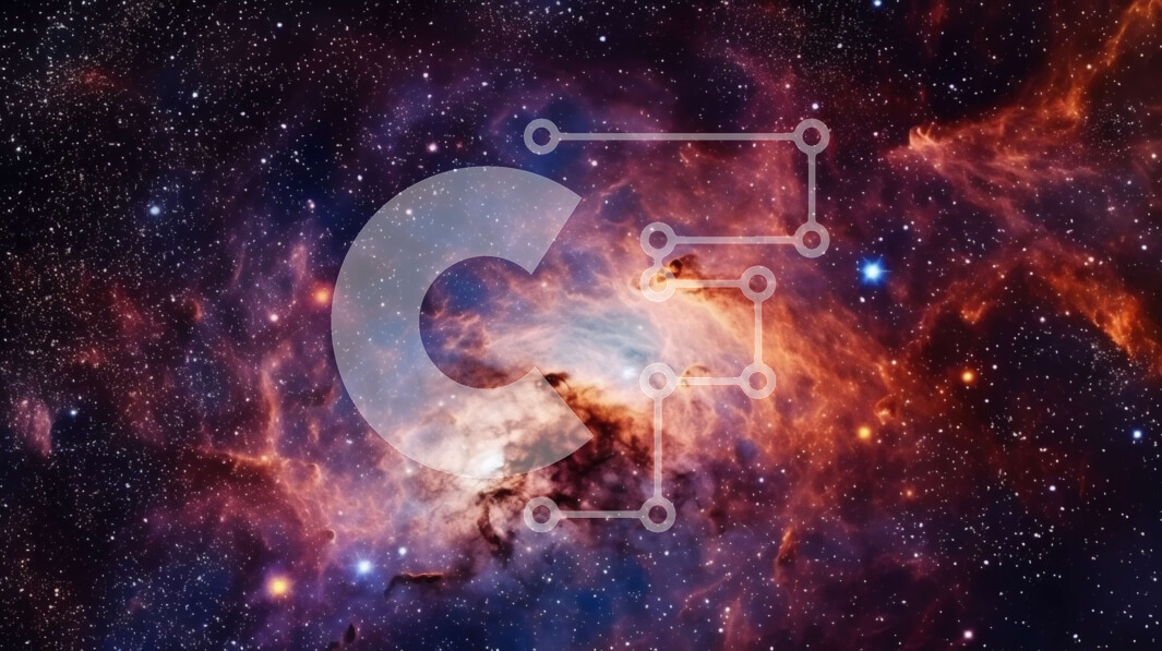 Intra Συλλεκτικό Ξύλινο Παζλ Plywood  4mm - Εκπληκτική εικόνα ενός κόκκινου και μπλε νεφελώματος στο διάστημα Σε Ξύλινο Κουτί - Διαστάσεις: 10x10 cm – 25 κομμάτια