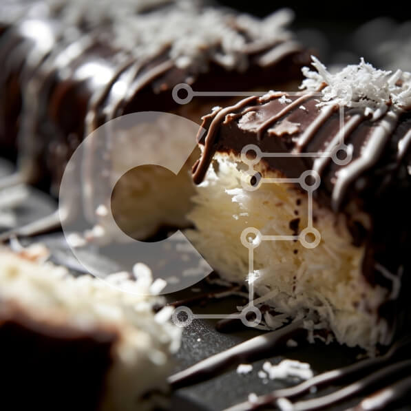 Σετ των 2 Intra Συλλεκτικό Ξύλινο Παζλ Plywood  4mm - Κέικ σοκολάτας με πασπαλίσματα καρύδας Σε Ξύλινο Κουτί - Διαστάσεις: 10x10 cm – 25 κομμάτια