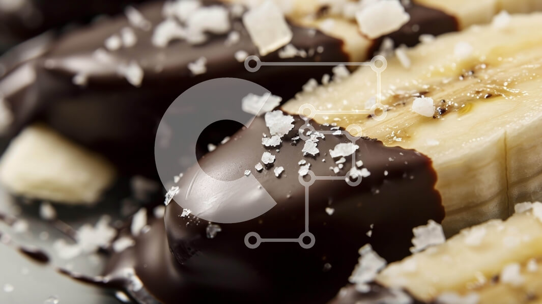 Σετ των 2 Intra Συλλεκτικό Ξύλινο Παζλ Plywood  4mm - Μπανάνα καλυμμένη με σοκολάτα με αλάτι Σε Ξύλινο Κουτί - Διαστάσεις: 10x10 cm – 25 κομμάτια