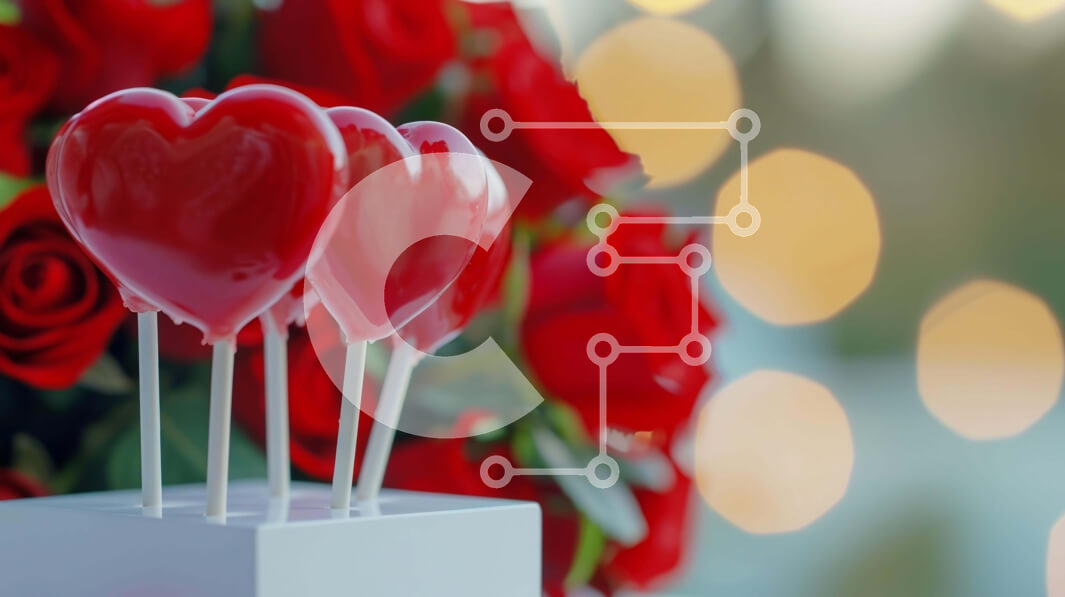 Intra Συλλεκτικό Ξύλινο Παζλ Plywood  4mm - Γλειφιτζούρια σε σχήμα καρδιάς για την ημέρα του Αγίου Βαλεντίνου με κόκκινα τριαντάφυλλα Σε Ξύλινο Κουτί - Διαστάσεις: 10x10 cm – 25 κομμάτια