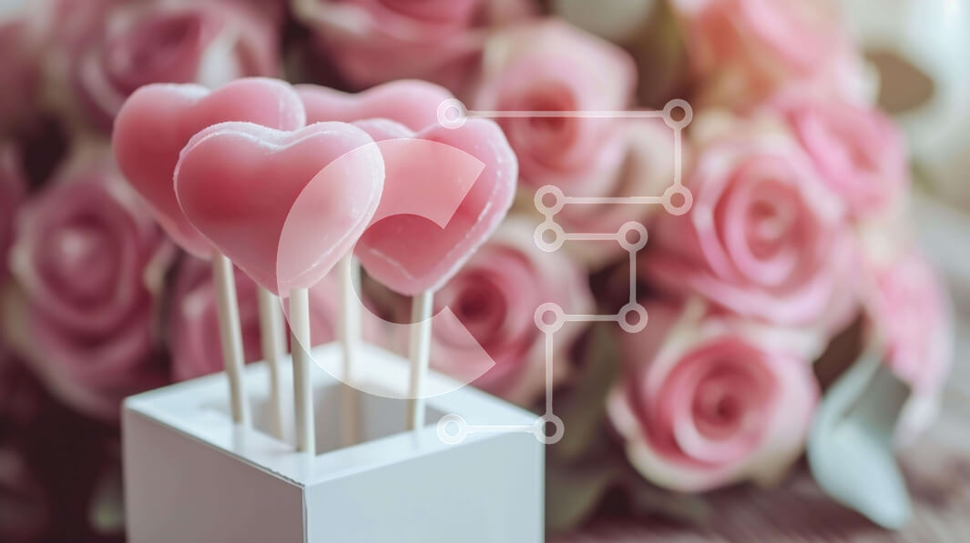 Intra Συλλεκτικό Ξύλινο Παζλ Plywood  4mm - Γλειφιτζούρια και τριαντάφυλλα για την ημέρα του Αγίου Βαλεντίνου σε λευκό κουτί Σε Ξύλινο Κουτί - Διαστάσεις: 10x10 cm – 25 κομμάτια