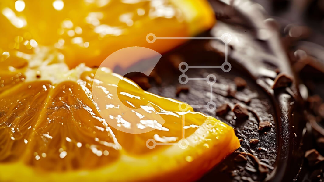 Σετ των 2 Intra Συλλεκτικό Ξύλινο Παζλ Plywood  4mm - Φέτα πορτοκαλιού καλυμμένη με σοκολάτα με κομματάκια σοκολάτας Σε Ξύλινο Κουτί - Διαστάσεις: 10x10 cm – 25 κομμάτια