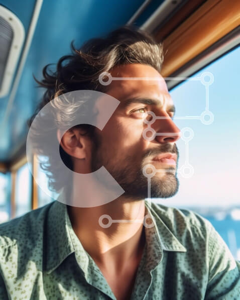 Intra Συλλεκτικό Ξύλινο Παζλ Plywood  4mm - Βόλτα με τρένο με θέα στον ωκεανό Σε Ξύλινο Κουτί - Διαστάσεις Puzzle: 10x10 cm – 25 κομμάτια