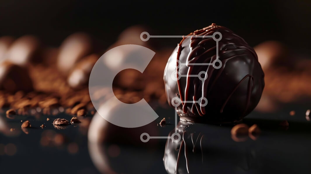 Σετ των 2 Intra Συλλεκτικό Ξύλινο Παζλ Plywood  4mm - Σοκολατένιο αυγό και σοκολάτες στο τραπέζι Σε Ξύλινο Κουτί - Διαστάσεις: 10x10 cm – 25 κομμάτια