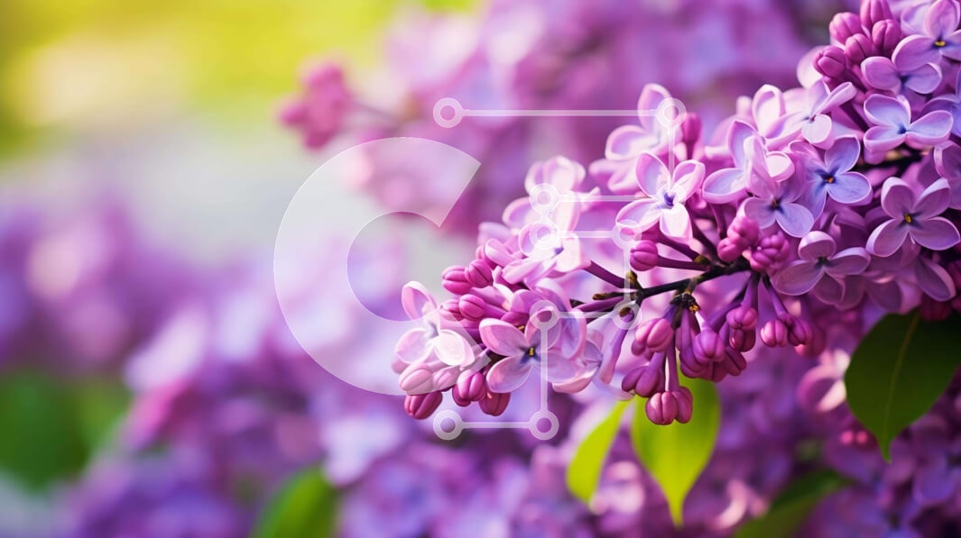 Intra Συλλεκτικό Ξύλινο Παζλ Plywood  4mm - Ανθισμένα λιλά λουλούδια την άνοιξη Σε Ξύλινο Κουτί - Διαστάσεις: 10x10 cm – 25 κομμάτια