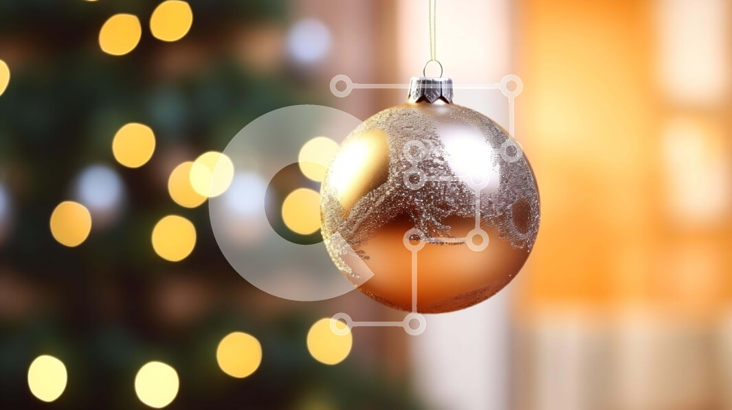 Intra Συλλεκτικό Ξύλινο Παζλ Plywood  4mm - Χρυσό χριστουγεννιάτικο στολίδι που κρέμεται από κορδόνι Σε Ξύλινο Κουτί - Διαστάσεις: 10x10 cm – 25 κομμάτια