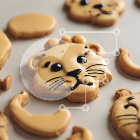 Σετ των 2 Intra Συλλεκτικό Ξύλινο Παζλ Plywood  4mm - Μπισκότα σε σχήμα ζώου διακοσμημένα με διαφορετικά σχέδια Σε Ξύλινο Κουτί - Διαστάσεις: 10x10 cm – 25 κομμάτια