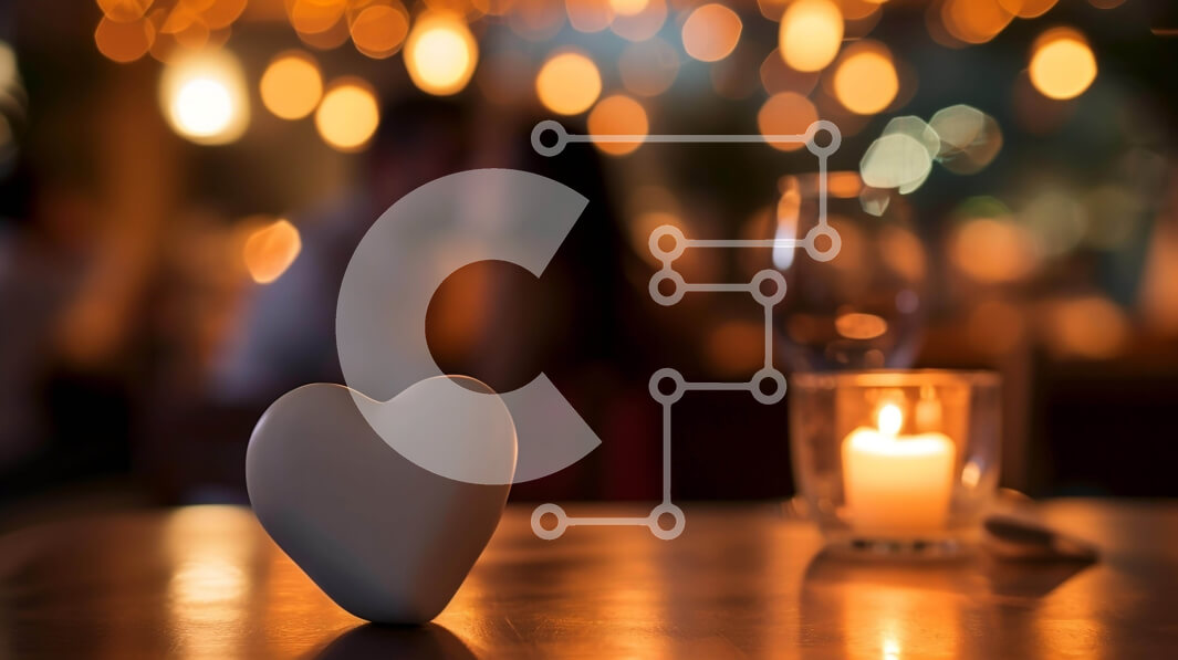 Intra Συλλεκτικό Ξύλινο Παζλ Plywood  4mm - Ρομαντικό δείπνο με ειδώλιο σε σχήμα καρδιάς και ποτήρια κρασιού Σε Ξύλινο Κουτί - Διαστάσεις Puzzle: 10x10 cm – 25 κομμάτια