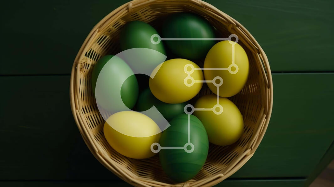 Intra Συλλεκτικό Ξύλινο Παζλ Plywood  4mm - Καλάθι με πασχαλινά αυγά για εορταστικές γιορτές Σε Ξύλινο Κουτί - Διαστάσεις: 10x10 cm – 25 κομμάτια