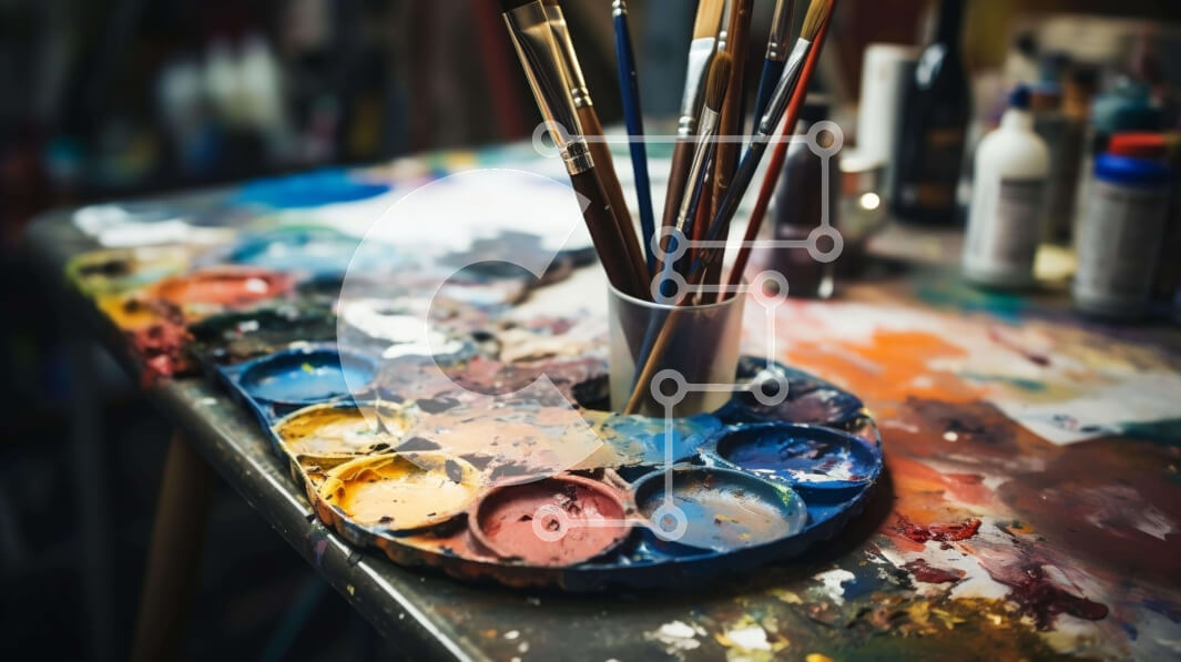 Intra Συλλεκτικό Ξύλινο Παζλ Plywood  4mm - Παλέτα καλλιτέχνη και προμήθειες τέχνης Σε Ξύλινο Κουτί - Διαστάσεις Puzzle: 10x10 cm – 25 κομμάτια