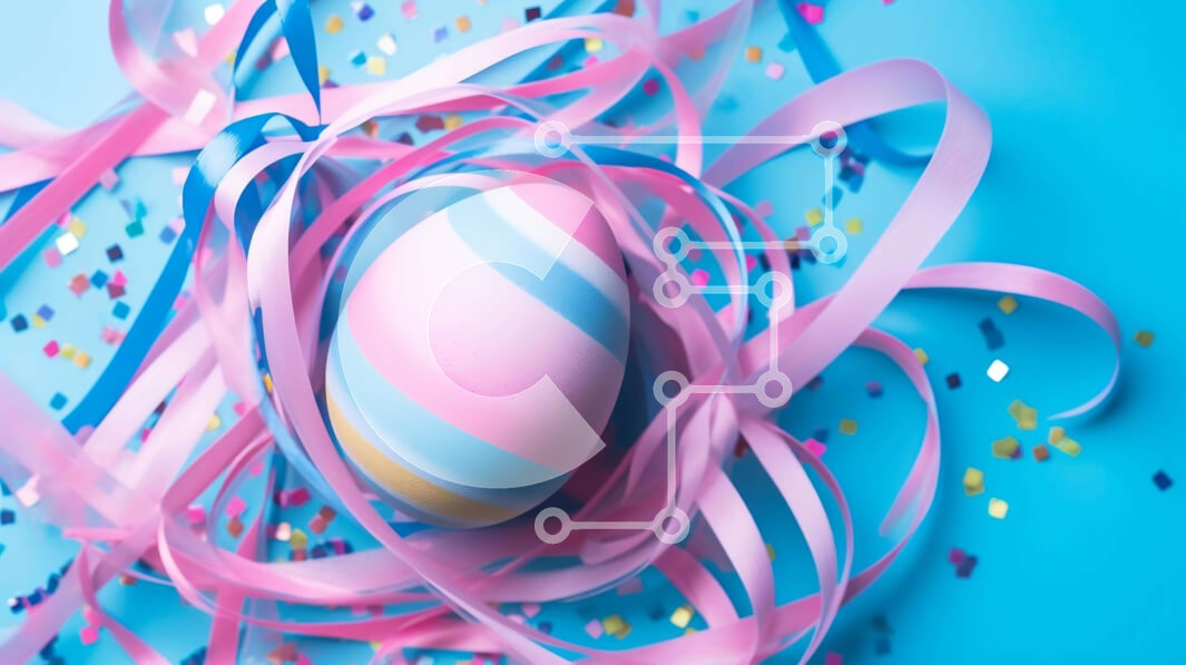 Intra Συλλεκτικό Ξύλινο Παζλ Plywood  4mm - Στολισμός πασχαλινών αυγών με πολύχρωμες κορδέλες και κομφετί Σε Ξύλινο Κουτί - Διαστάσεις: 10x10 cm – 25 κομμάτια