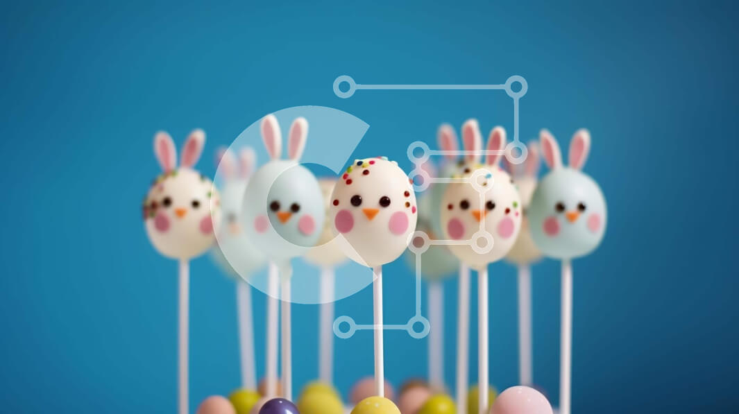 Σετ των 2 Intra Συλλεκτικό Ξύλινο Παζλ Plywood  4mm - Έκθεση κέικ ποπ και επιδόρπια με θέμα το Πάσχα Σε Ξύλινο Κουτί - Διαστάσεις: 10x10 cm – 25 κομμάτια