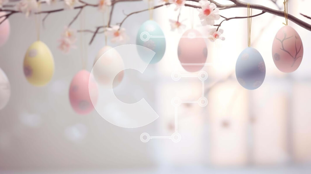 Intra Συλλεκτικό Ξύλινο Παζλ Plywood  4mm - Πολύχρωμα Πασχαλινά αυγά που κρέμονται από κλαδί δέντρου με άνθη Σε Ξύλινο Κουτί - Διαστάσεις Puzzle: 10x10 cm – 25 κομμάτια