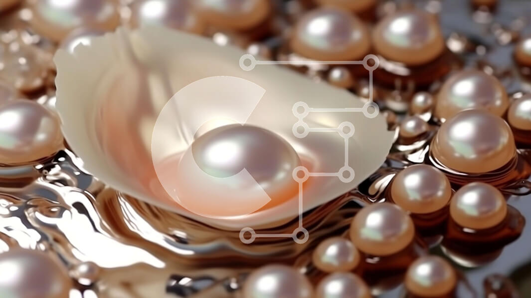 Intra Συλλεκτικό Ξύλινο Παζλ Plywood  4mm - Πολυτελής εικόνα ενός αστραφτερού μαργαριταριού με μαργαριτάρια και χάντρες Σε Ξύλινο Κουτί - Διαστάσεις Puzzle: 10x10 cm – 25 κομμάτια