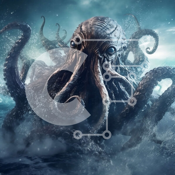 Intra Συλλεκτικό Ξύλινο Παζλ Plywood  4mm - Εκπληκτική εικόνα ενός χταποδιού στο φυσικό του περιβάλλον Σε Ξύλινο Κουτί - Διαστάσεις: 10x10 cm – 25 κομμάτια