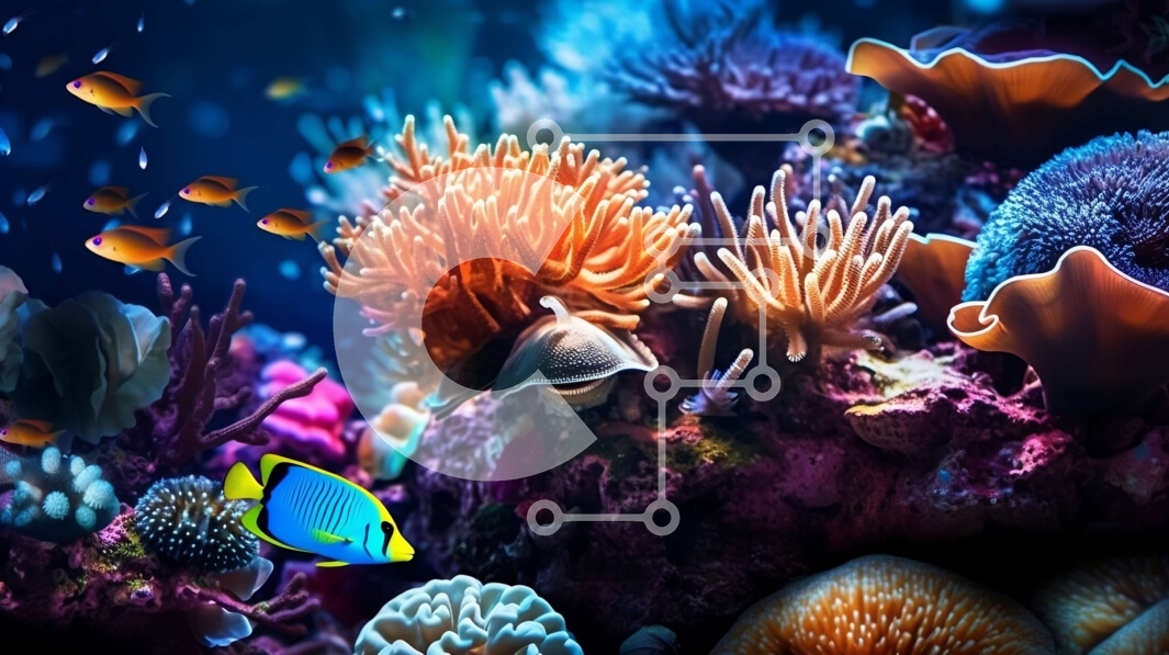 Intra Συλλεκτικό Ξύλινο Παζλ Plywood  4mm - Εκπληκτική εικόνα ενός πολύχρωμου κοραλλιογενούς υφάλου με διάφορα θαλάσσια πλάσματα Σε Ξύλινο Κουτί - Διαστάσεις: 10x10 cm – 25 κομμάτια