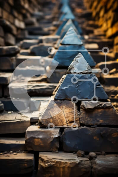 Intra Συλλεκτικό Ξύλινο Παζλ Plywood  4mm - Μοναδική πέτρινη δομή πυραμίδας με μυτερή κορυφή Σε Ξύλινο Κουτί - Διαστάσεις Puzzle: 10x10 cm – 25 κομμάτια