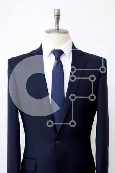 Intra Συλλεκτικό Ξύλινο Παζλ Plywood  4mm - Κομψή οθόνη μανεκέν με μπλε κοστούμι και γραβάτα Σε Ξύλινο Κουτί - Διαστάσεις Puzzle: 10x10 cm – 25 κομμάτια