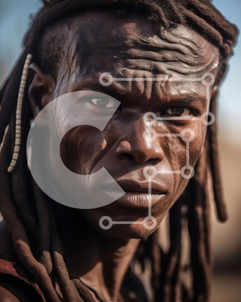 Intra Συλλεκτικό Ξύλινο Παζλ Plywood  4mm - Σοβαρό άτομο με τα Dreadlocks Στοκ Φωτογραφία Σε Ξύλινο Κουτί - Διαστάσεις Puzzle: 10x10 cm – 25 κομμάτια