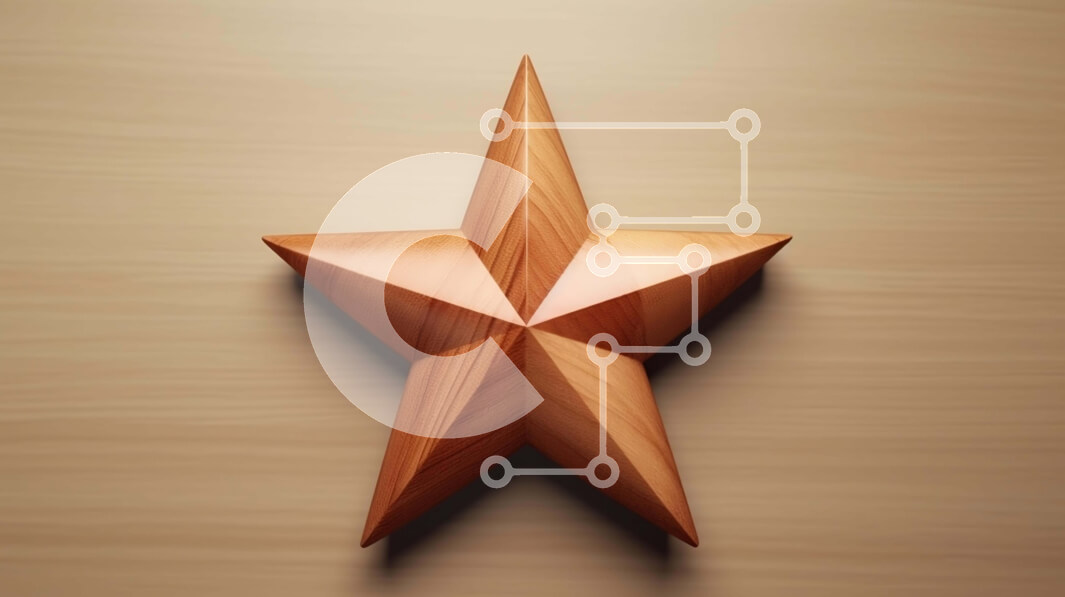 Intra Συλλεκτικό Ξύλινο Παζλ Plywood  4mm - Ξύλινο αντικείμενο σε σχήμα αστεριού σε ημιτελή επιφάνεια Σε Ξύλινο Κουτί - Διαστάσεις: 10x10 cm – 25 κομμάτια