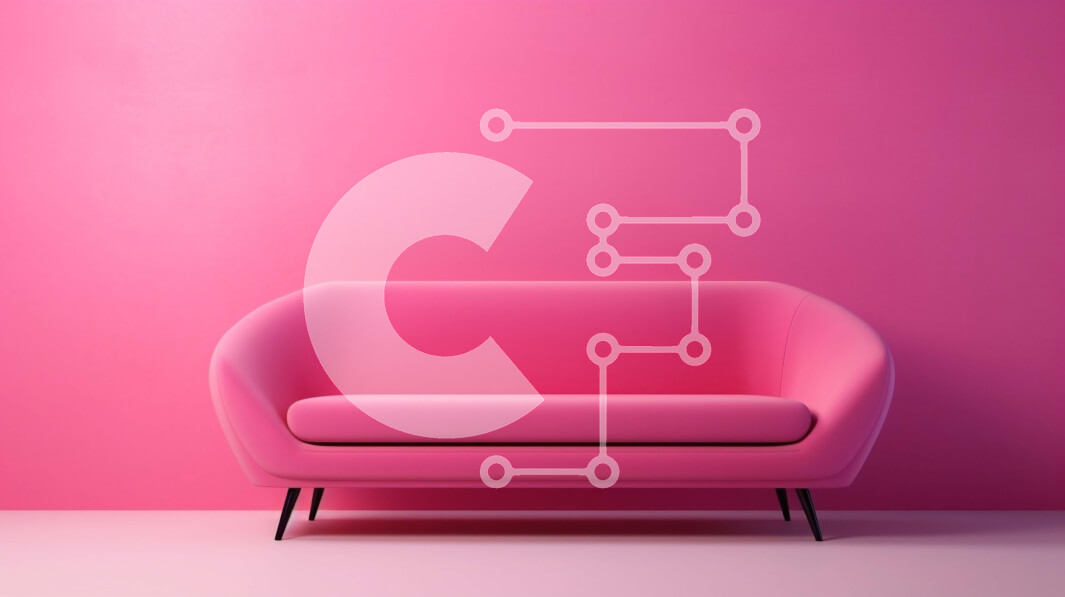 Intra Συλλεκτικό Ξύλινο Παζλ Plywood  4mm - Ροζ καναπές σε δωμάτιο με ροζ τοίχο Σε Ξύλινο Κουτί - Διαστάσεις Puzzle: 10x10 cm – 25 κομμάτια