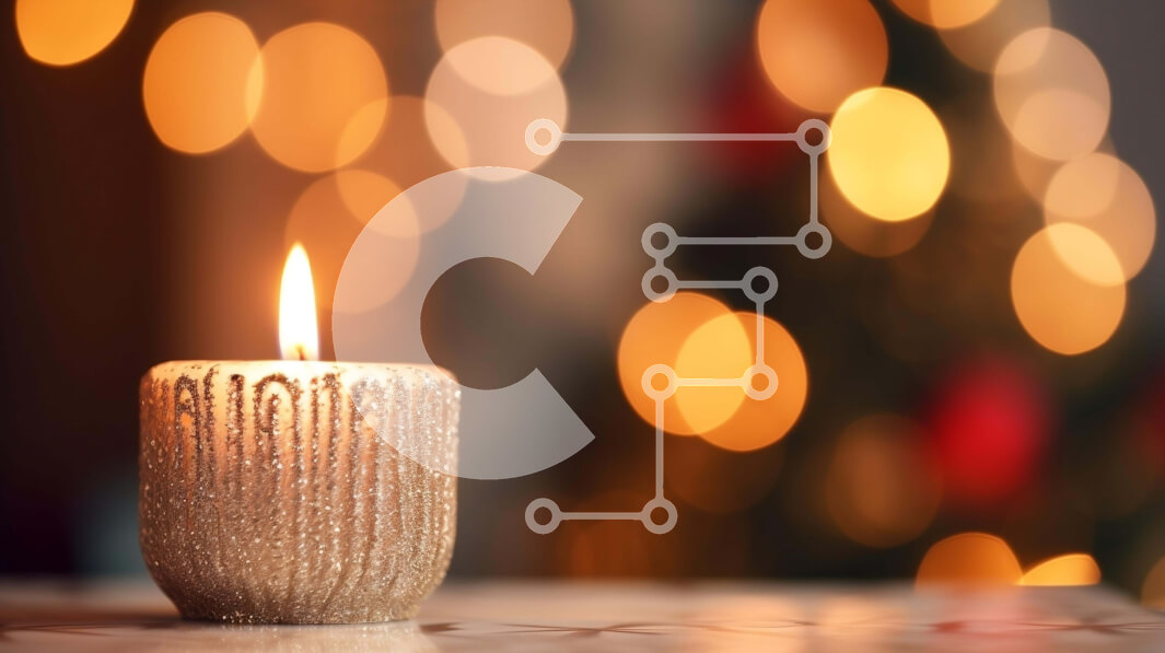 Intra Συλλεκτικό Ξύλινο Παζλ Plywood  4mm - Αναμμένο κερί με θολό φόντο Σε Ξύλινο Κουτί - Διαστάσεις Puzzle: 10x10 cm – 25 κομμάτια