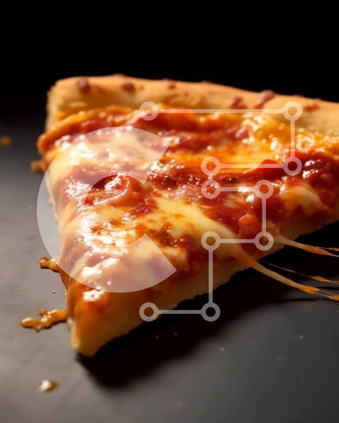 Σετ των 2 Intra Συλλεκτικό Ξύλινο Παζλ Plywood  4mm - Πεντανόστιμη εικόνα της πίτσας με λιωμένο τυρί και σάλτσα ντομάτας Σε Ξύλινο Κουτί - Διαστάσεις: 10x10 cm – 25 κομμάτια