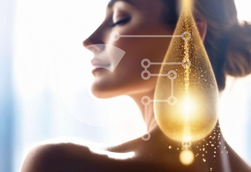 Intra Συλλεκτικό Ξύλινο Παζλ Plywood  4mm - Γυναίκα με χρυσή σταγόνα στο λαιμό της Σε Ξύλινο Κουτί - Διαστάσεις Puzzle: 10x10 cm – 25 κομμάτια